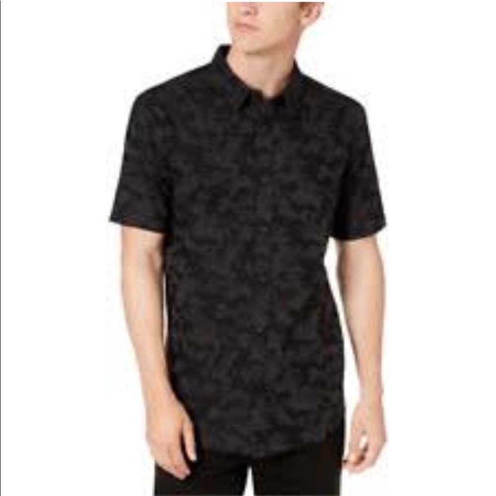 American Rag Black/Gray Button Down Shirt